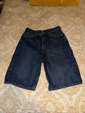 &Denim high rise Bermuda Shorts